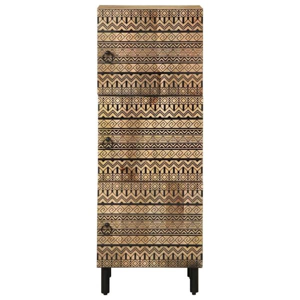 vidaXL Högskåp 40x33,5x110 cm massivt grovt mangoträ