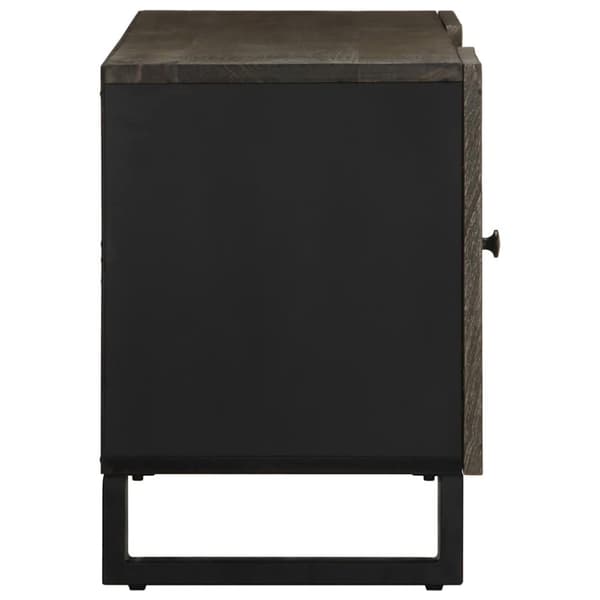 vidaXL tv-bord 105x33x46 cm massivt mangotræ sort