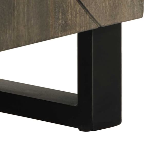 vidaXL tv-bord 105x33x46 cm massivt mangotræ sort