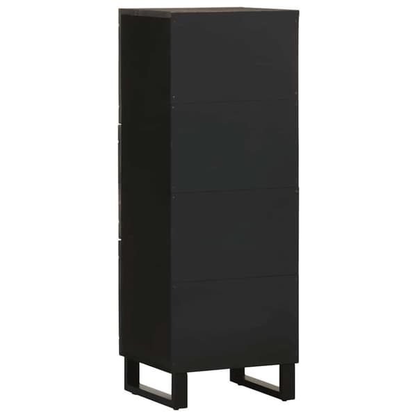 vidaXL skab 40x33x110 cm massivt mangotræ sort