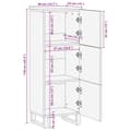 Miniatyrbillede 11 af 11: vidaXL skab 40x33x110 cm massivt mangotræ sort