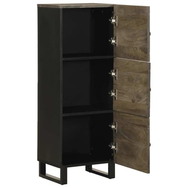 vidaXL skab 40x33x110 cm massivt mangotræ sort