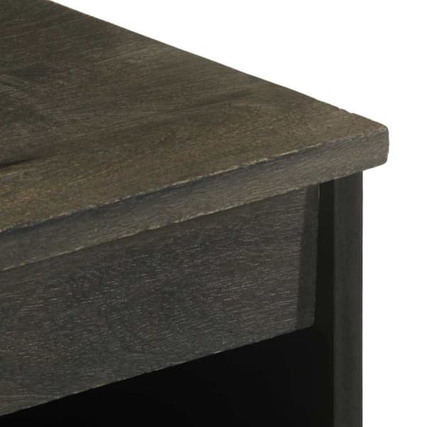 vidaXL Skänk svart 60x33x75 cm massivt mangoträ