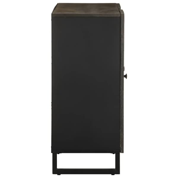 vidaXL Skjenk svart 90x33x75 cm heltre mango