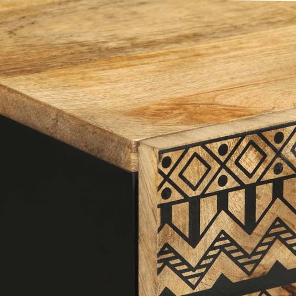 vidaXL Skänk 60x33,5x75 cm massivt grovt mangoträ