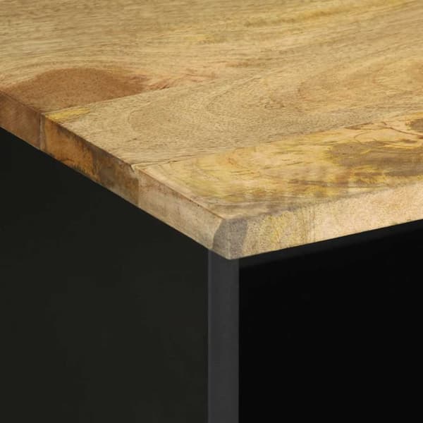 vidaXL TV-benk svart 100x33,5x46 cm grovt heltre mangotre