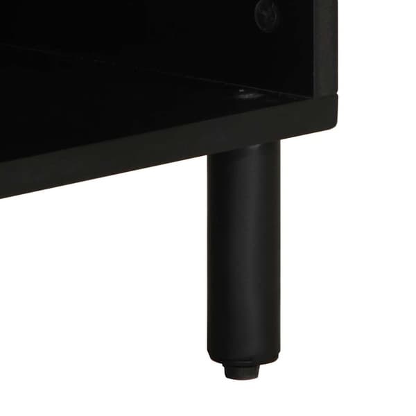 vidaXL TV-benk svart 100x33,5x46 cm grovt heltre mangotre