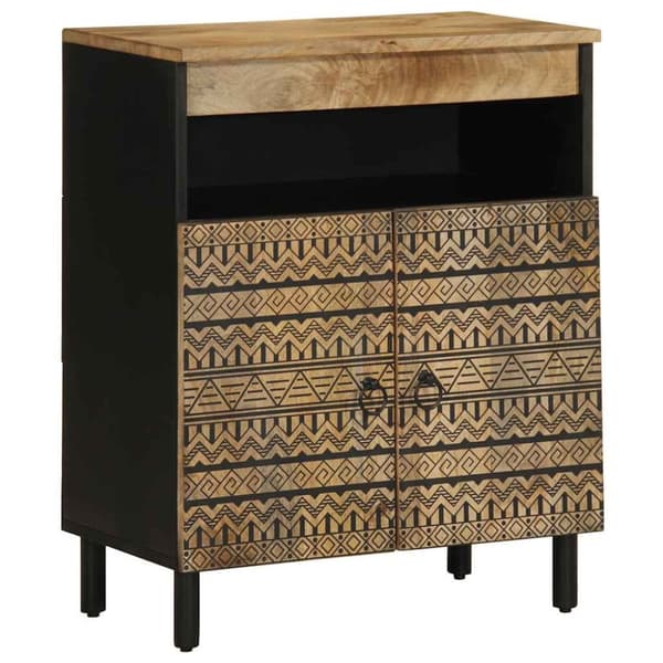 vidaXL Skjenk 60x33,5x75 cm grovt heltre mangotre