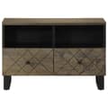Miniatyrbilde 3 av 11: vidaXL TV-benk svart 70x33x46 cm heltre mango