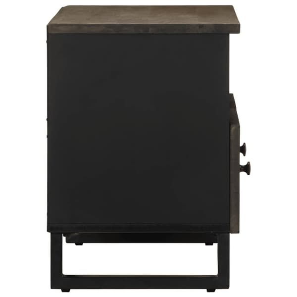 vidaXL TV-benk svart 70x33x46 cm heltre mango