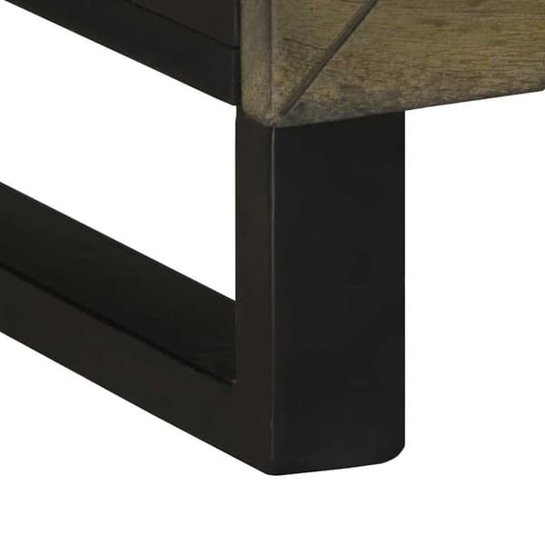 vidaXL TV-benk svart 70x33x46 cm heltre mango