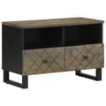 Miniatyrbilde 1 av 11: vidaXL TV-benk svart 70x33x46 cm heltre mango