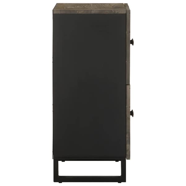 vidaXL Skänk svart 60x33x75 cm massivt mangoträ