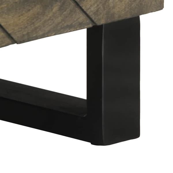 vidaXL tv-bord 80x33x46 cm massivt mangotræ sort