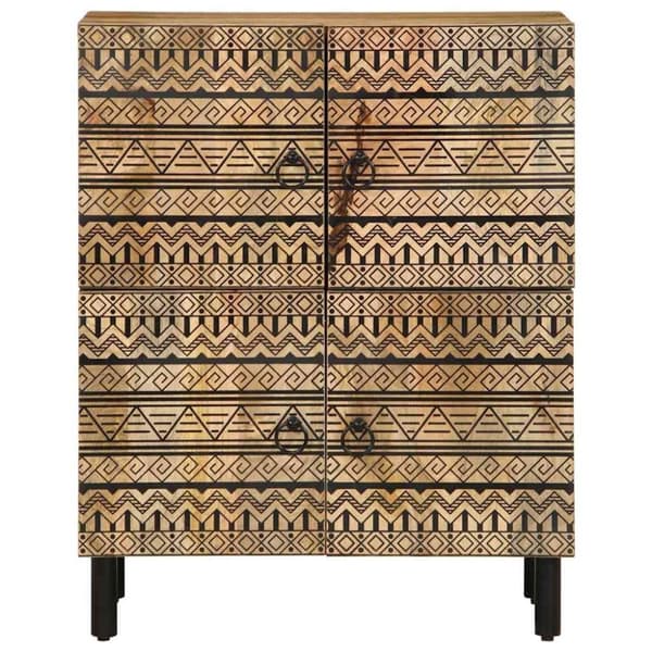 vidaXL skænk 60x33,5x75 cm massivt ru mangotræ