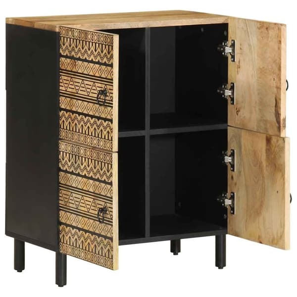 vidaXL skænk 60x33,5x75 cm massivt ru mangotræ
