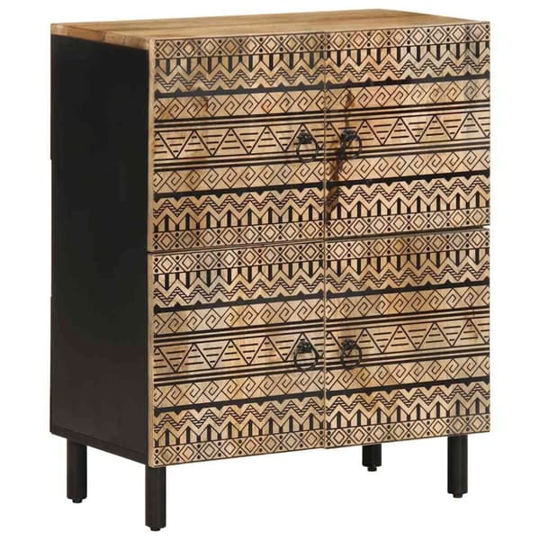 vidaXL skænk 60x33,5x75 cm massivt ru mangotræ