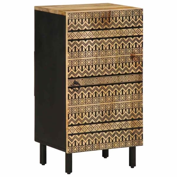 vidaXL Skjenk 40x33,5x75 cm grovt heltre mangotre