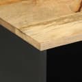 Miniatyrbilde 7 av 11: vidaXL TV-benk svart 80x33,5x46 cm grovt heltre mangotre