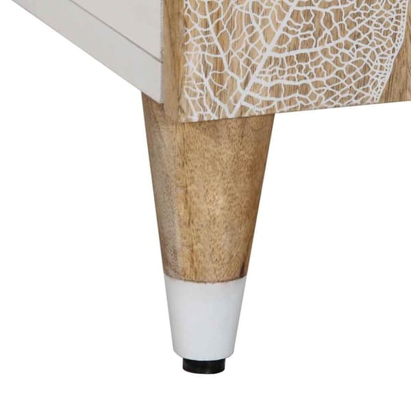 vidaXL TV-benk 105x33,5x46 cm heltre mango