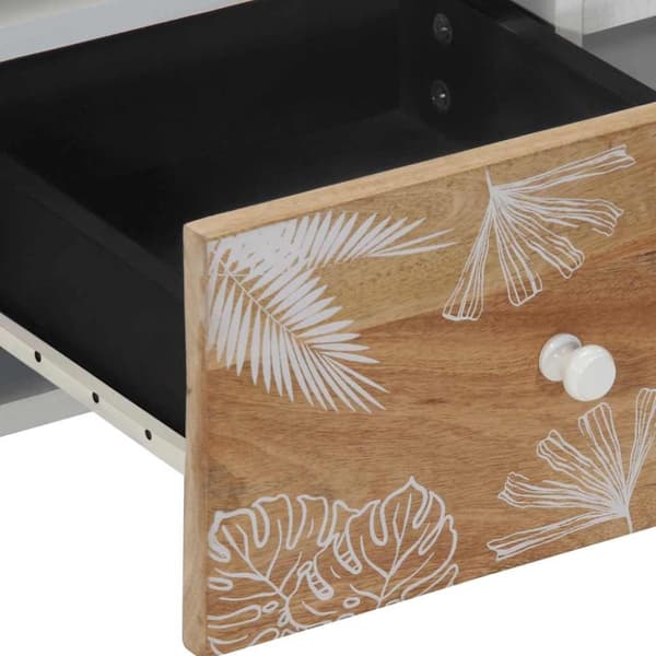 vidaXL TV-bänk 100x33,5x46 cm mango i massivt trä
