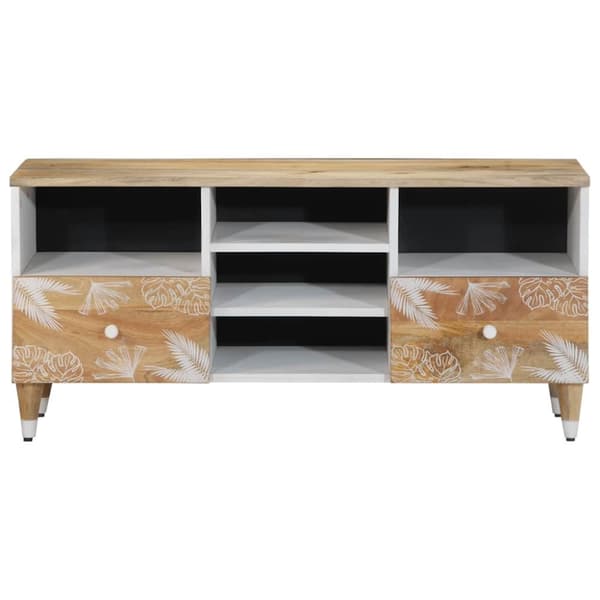 vidaXL TV-bänk 100x33,5x46 cm mango i massivt trä