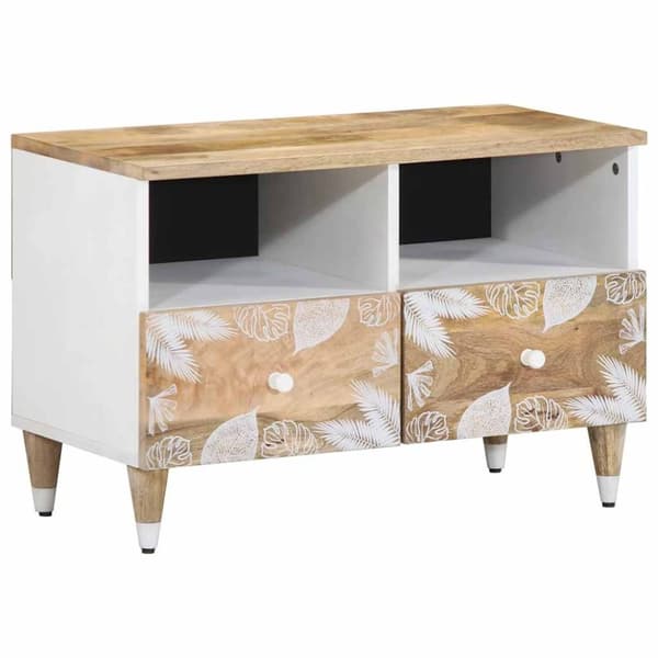 vidaXL TV-benk 70x33,5x46 cm heltre mango
