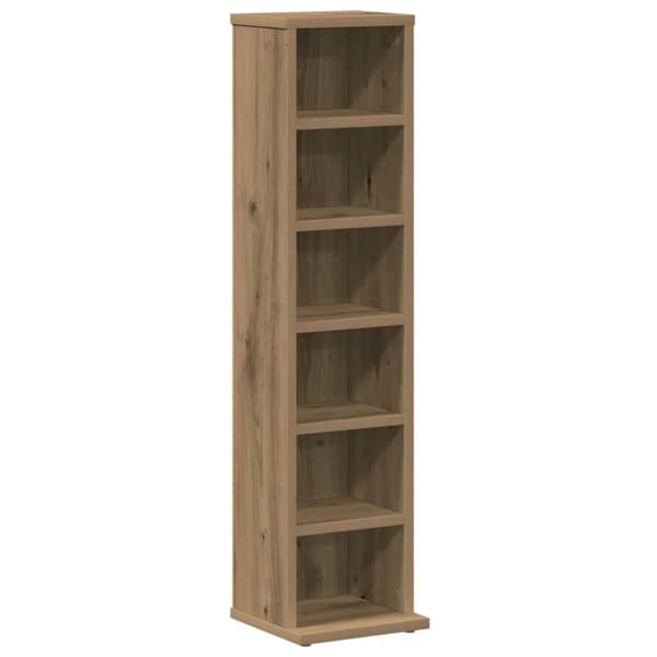 vidaXL CD-skap artisan eik 21x20x88 cm konstruert tre