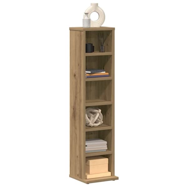 vidaXL CD-skap artisan eik 21x20x88 cm konstruert tre