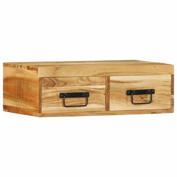 vidaXL Veggmontert TV-benk 60x30x19 cm heltre akasie
