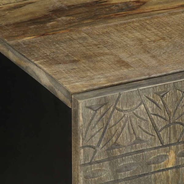 vidaXL TV-benk lysegrå 105x33,5x46 cm heltre mango