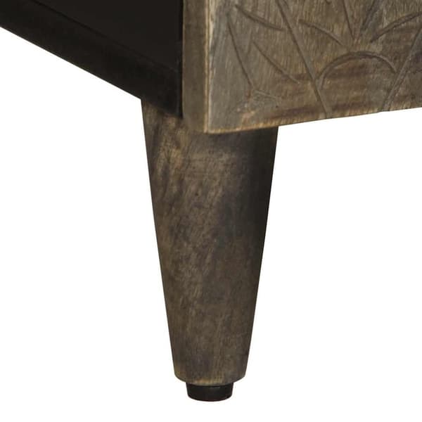 vidaXL TV-benk lysegrå 105x33,5x46 cm heltre mango