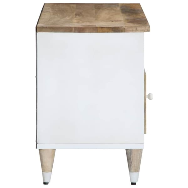 vidaXL TV-benk 100x33,5x46 cm heltre mango
