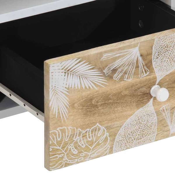 vidaXL TV-benk 100x33,5x46 cm heltre mango