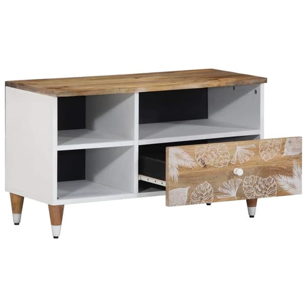 vidaXL TV-bänk 80x33,5x46 cm mango i massivt trä