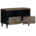 Miniatyrbilde 3 av 11: vidaXL TV-benk lysegrå 70x33,5x46 cm heltre mango