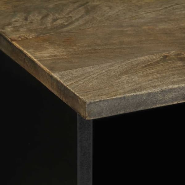 vidaXL TV-benk lysegrå 70x33,5x46 cm heltre mango