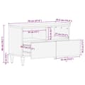 Miniatyrbilde 11 av 11: vidaXL TV-benk lysegrå 70x33,5x46 cm heltre mango