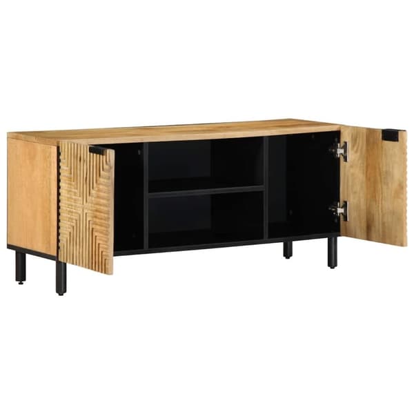 vidaXL TV-benk brun 105x33x46 cm heltre mango