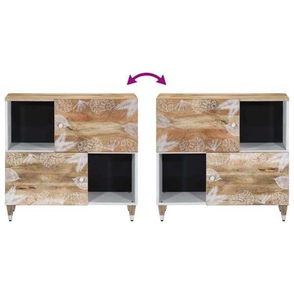 vidaXL Skjenk 80x33,5x75 cm heltre mango