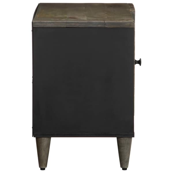 vidaXL TV-bänk ljusgrå 80x31,5x46 cm massivt trä mango