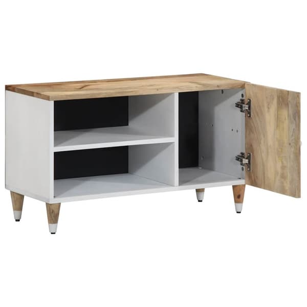vidaXL Tv-bänk 80x31,5x46 cm massivt mangoträ