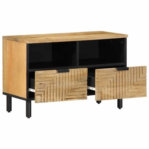 vidaXL TV-benk brun 70x33x46 cm heltre mango