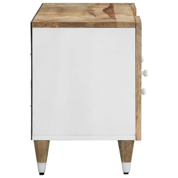 vidaXL TV-benk 105x33,5x46 cm heltre mango
