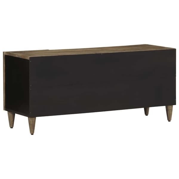 vidaXL TV-bänk ljusgrå 105x33,5x46 cm mango i massivt trä
