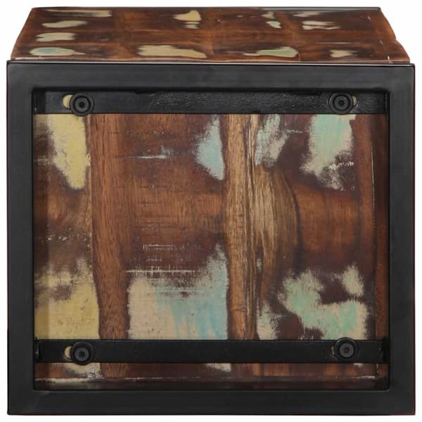 vidaXL TV-benk flerfarget 80x30x25 cm gjenvunnet heltre