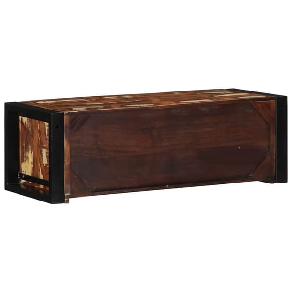 vidaXL TV-benk flerfarget 80x30x25 cm gjenvunnet heltre
