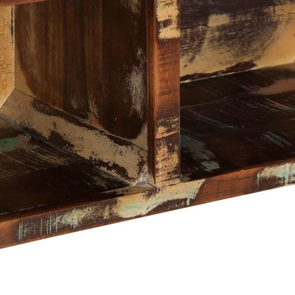vidaXL TV-benk flerfarget 80x30x25 cm gjenvunnet heltre