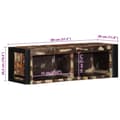 Miniatyrbilde 9 av 11: vidaXL TV-benk flerfarget 80x30x25 cm gjenvunnet heltre