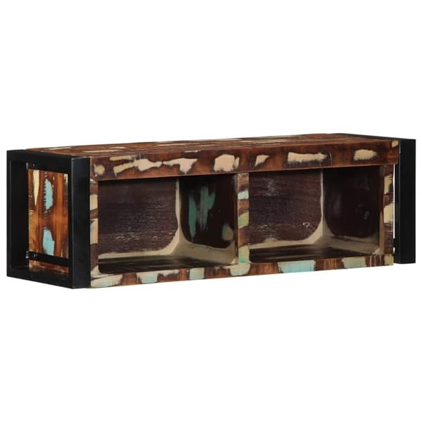 vidaXL TV-benk flerfarget 80x30x25 cm gjenvunnet heltre